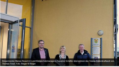 Balkonkraftwerk im Rathaus Langgöns