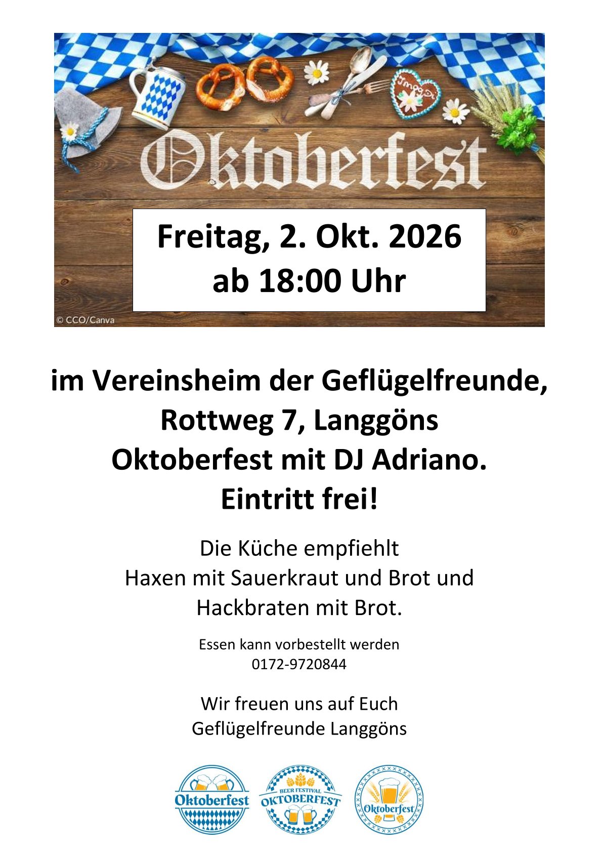 Oktoberfest Geflügelfreunde
