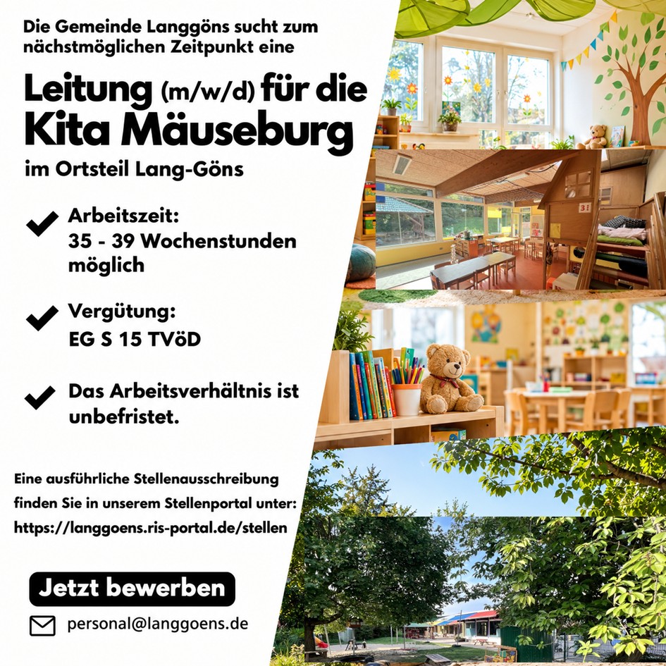 Stellenanzeige Kitaleitung 